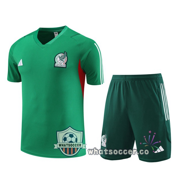 Mexico Training T-Shirts + Shorts Green 2023-2024
