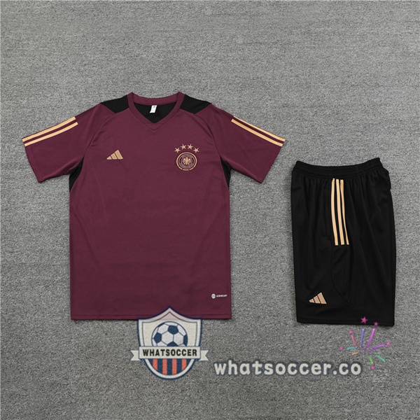 Germany Training T-Shirts + Shorts Red 2023-2024