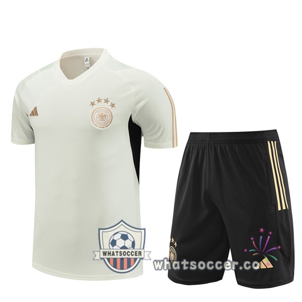 Germany Training T-Shirts + Shorts White 2023-2024