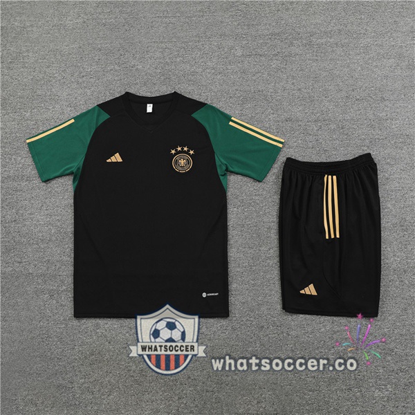 Germany Training T-Shirts + Shorts Black 2023-2024