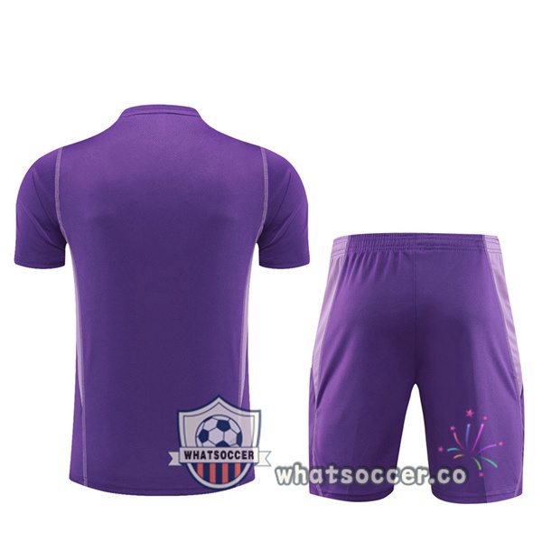 Cruzeiro EC Training T-Shirts + Shorts Purple 2023-2024