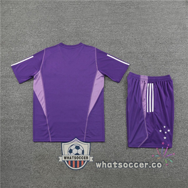 Cruzeiro EC Training T-Shirts + Shorts Purple 2023-2024
