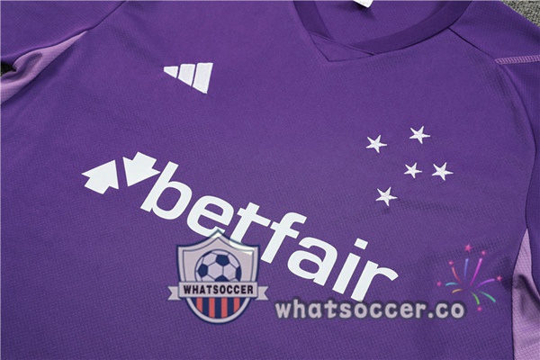 Cruzeiro EC Training T-Shirts + Shorts Purple 2023-2024