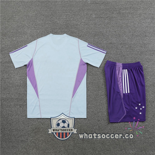 Cruzeiro EC Training T-Shirts + Shorts Gray 2023-2024