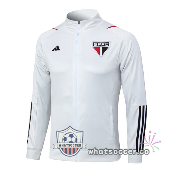 Sao Paulo FC Soccer Jacket White 2023-2024