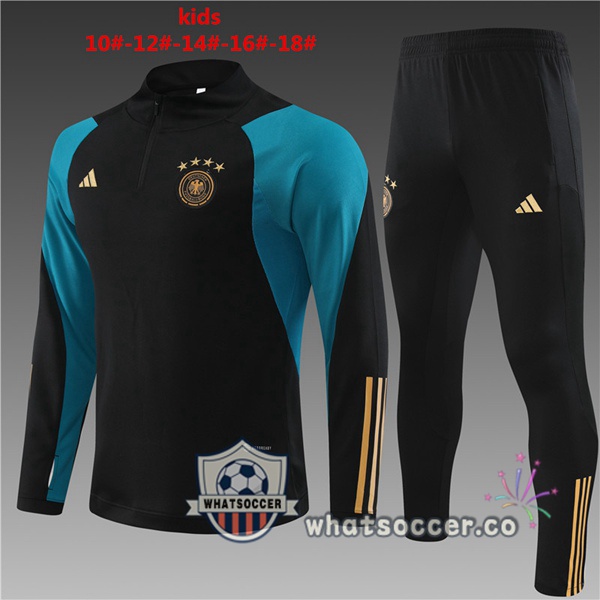 Germany Kids Black Tracksuit 2023-2024