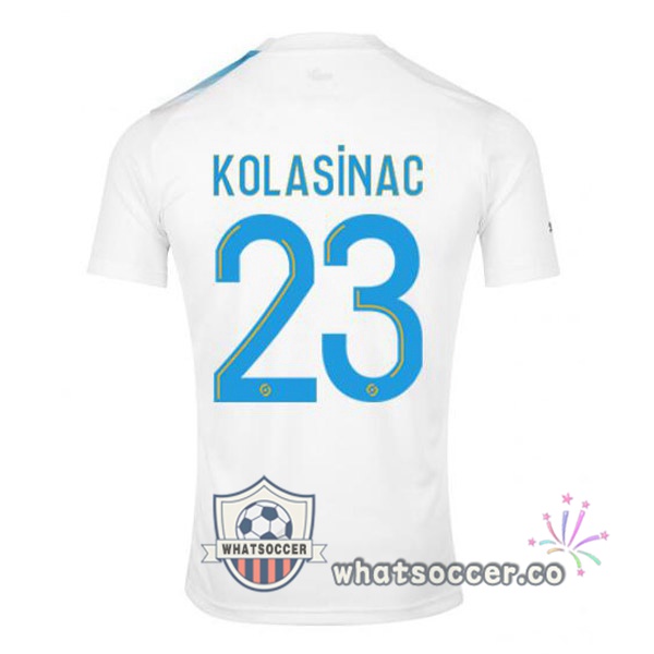 Olympique de Marseille (KOLASINAC 23) 30th Anniversary Edition Soccer Jerseys White Blue 2022-2023
