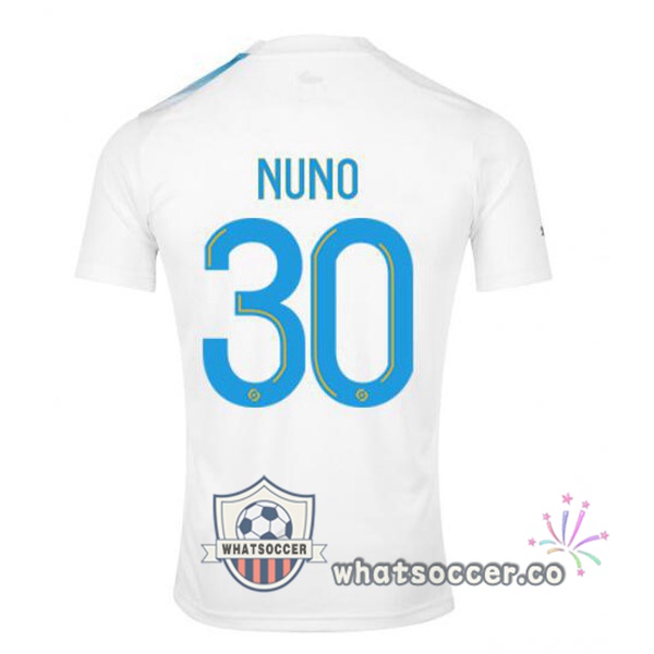 Olympique de Marseille (NUNO 30) 30th Anniversary Edition Soccer Jerseys White Blue 2022-2023