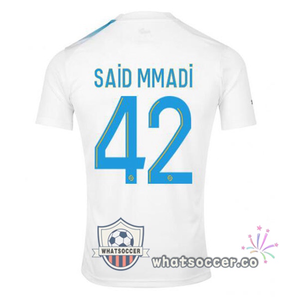 Olympique de Marseille (SAID MMADI 42) 30th Anniversary Edition Soccer Jerseys White Blue 2022-2023
