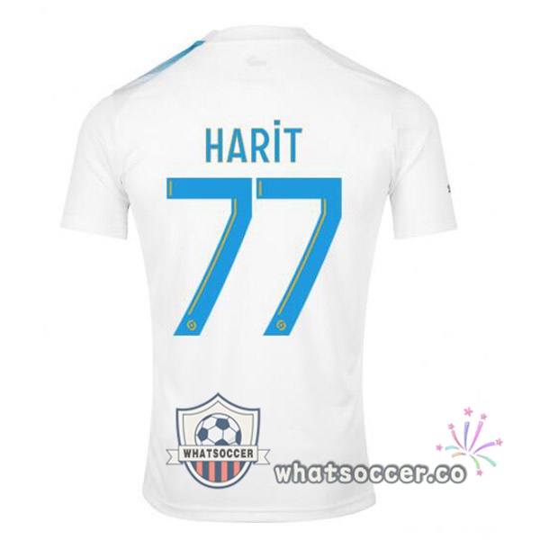 Olympique de Marseille (HARIT 77) 30th Anniversary Edition Soccer Jerseys White Blue 2022-2023