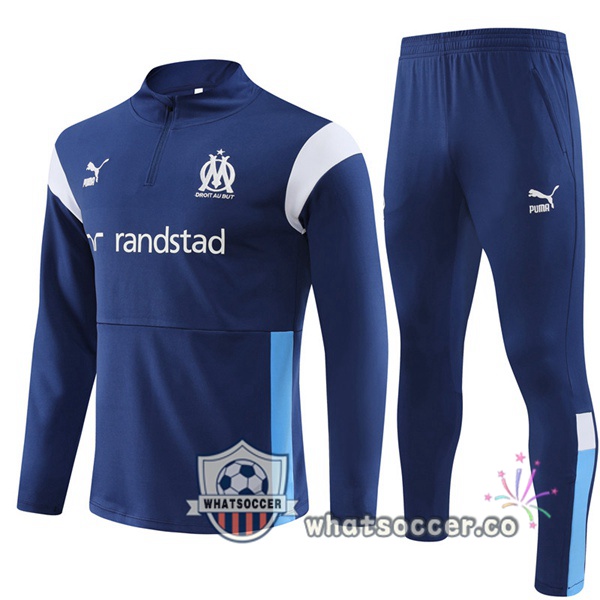Olympique de Marseille Blue Royal Tracksuit 2023-2024