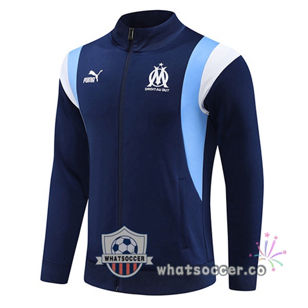 Olympique de Marseille Soccer Jacket Blue Royal 2023-2024