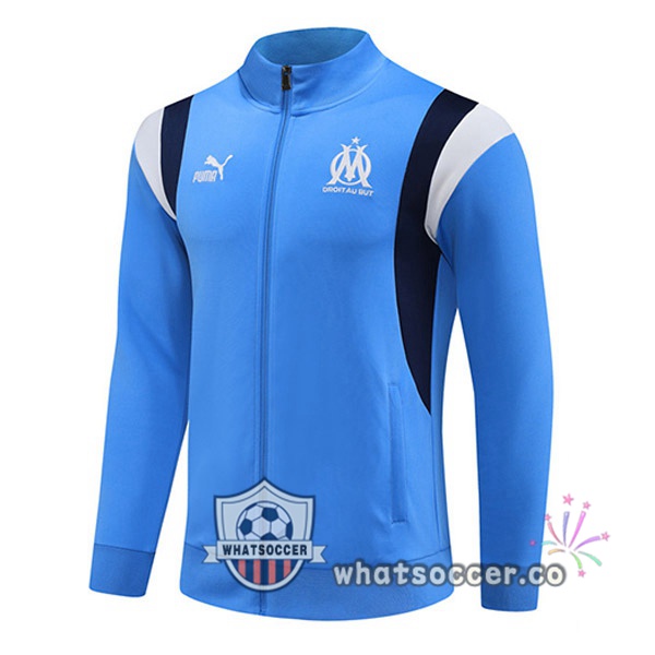 Olympique de Marseille Soccer Jacket Blue 2023-2024
