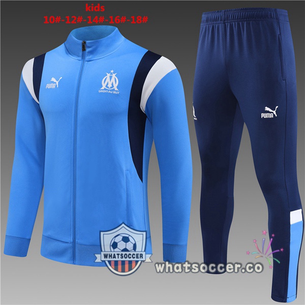 Olympique de Marseille Kids Blue Training Jacket 2023-2024