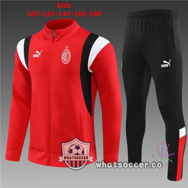 AC Milan Kids Red Training Jacket 2023-2024