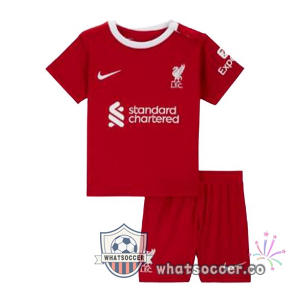FC Liverpool Kids Home Soccer Jerseys Red 2023-2024