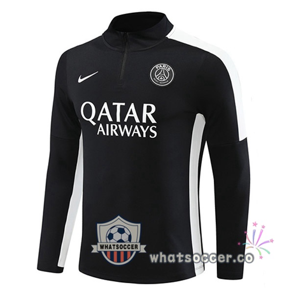 Paris PSG Soccer Sweater Black 2023-2024