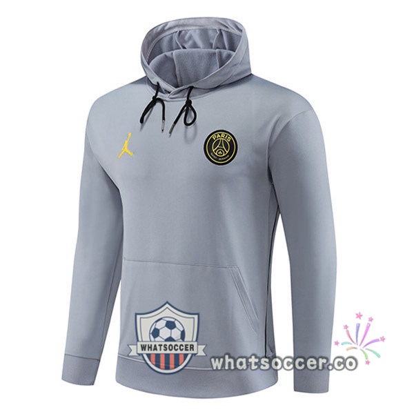 JORDAN Paris PSG Hooded Sweater Gray 2023-2024