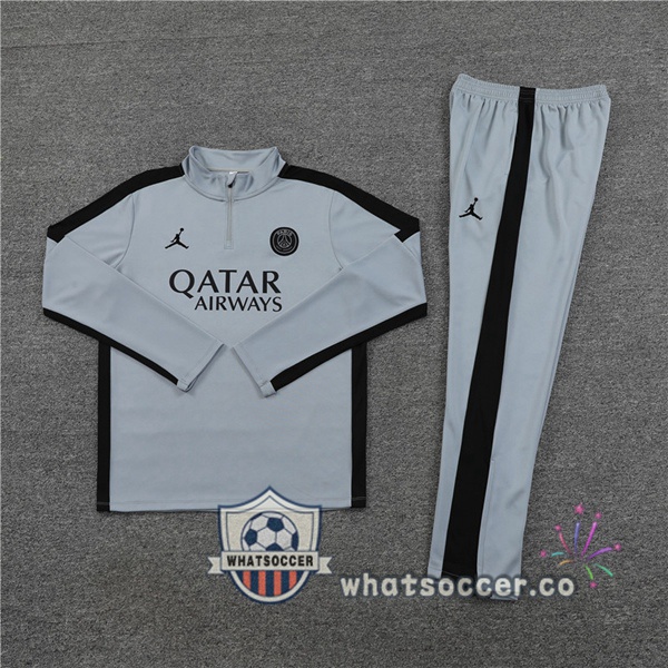 JORDAN Paris PSG Gray Tracksuit 2023-2024