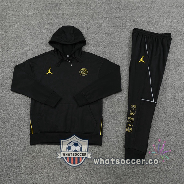 JORDAN Paris PSG Black Hooded Jacket 2023-2024