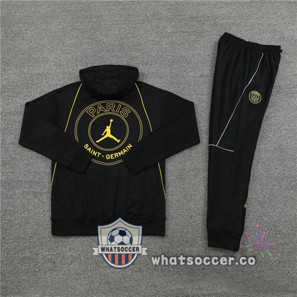 JORDAN Paris PSG Black Hooded Jacket 2023-2024