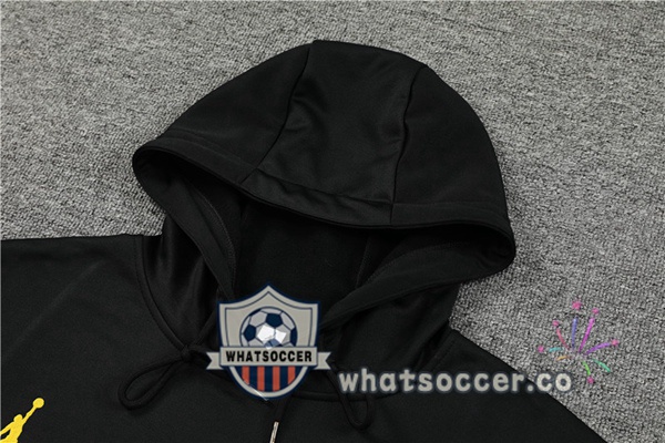 JORDAN Paris PSG Black Hooded Jacket 2023-2024