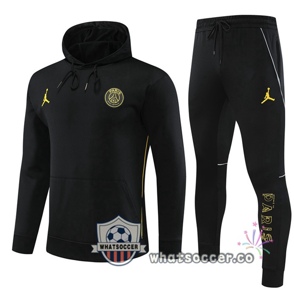 JORDAN Paris PSG Black Hooded Jacket 2023-2024