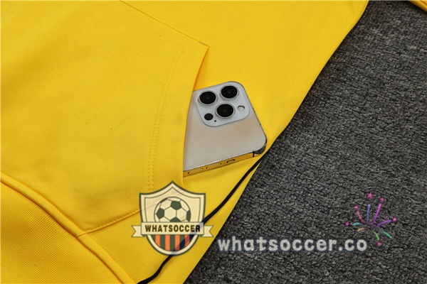 JORDAN Paris PSG Yellow Hooded Jacket 2023-2024