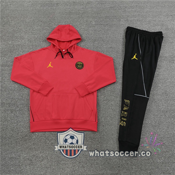 JORDAN Paris PSG Red Hooded Jacket 2023-2024