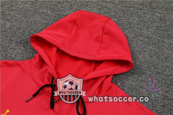 JORDAN Paris PSG Red Hooded Jacket 2023-2024