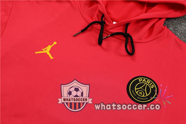 JORDAN Paris PSG Red Hooded Jacket 2023-2024