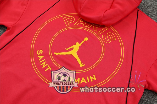 JORDAN Paris PSG Red Hooded Jacket 2023-2024