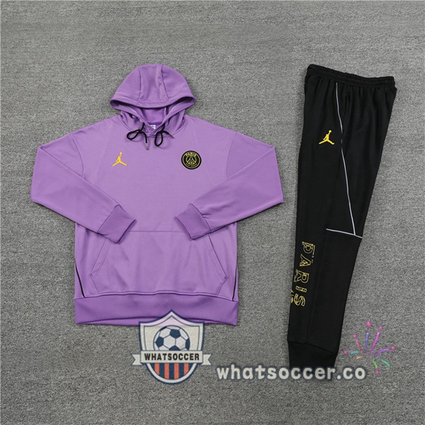 JORDAN Paris PSG Purple Hooded Jacket 2023-2024