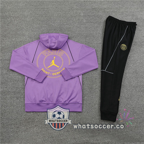 JORDAN Paris PSG Purple Hooded Jacket 2023-2024
