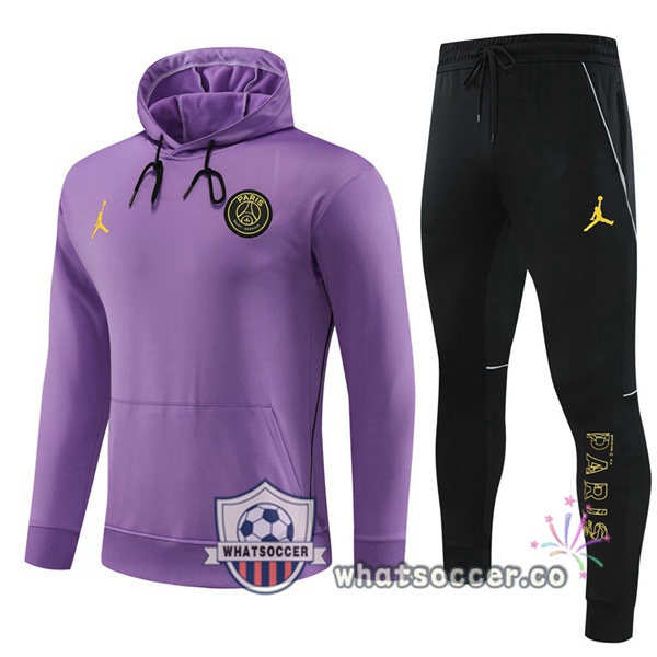 JORDAN Paris PSG Purple Hooded Jacket 2023-2024