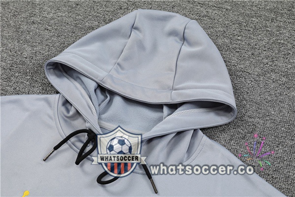 JORDAN Paris PSG Gray Hooded Jacket 2023-2024