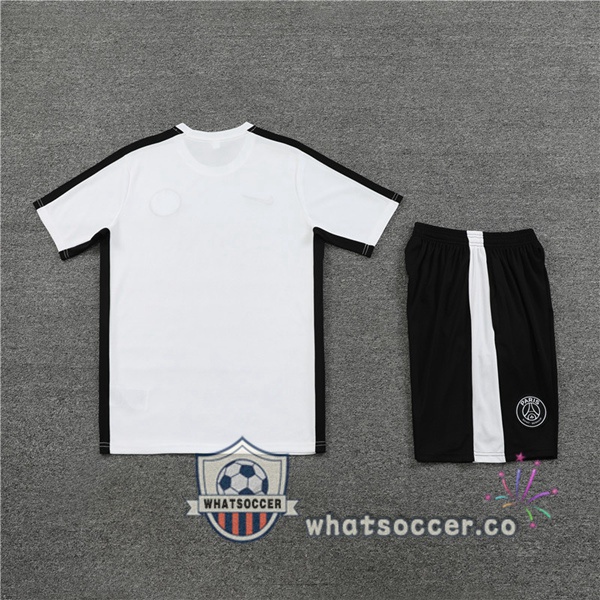 Paris PSG Training T-Shirts + Shorts White 2023-2024