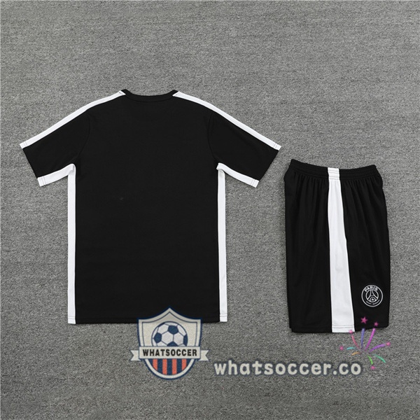 Paris PSG Training T-Shirts + Shorts Black 2023-2024