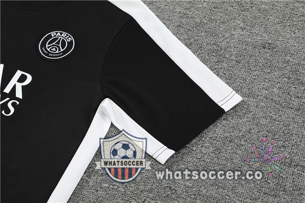 Paris PSG Training T-Shirts + Shorts Black 2023-2024