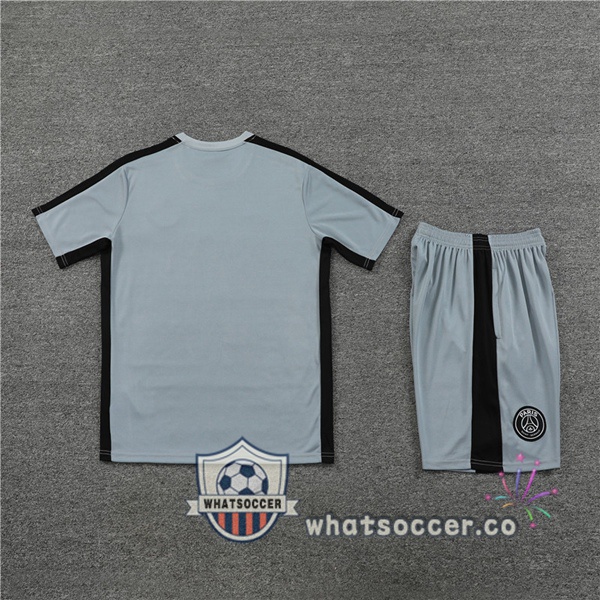 JORDAN Paris PSG Training T-Shirts + Shorts Gray 2023-2024
