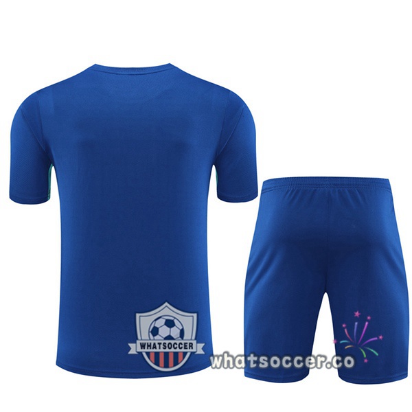 FC Barcelona Training T-Shirts + Shorts Blue 2023-2024