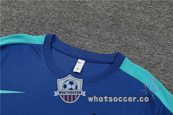 FC Barcelona Training T-Shirts + Shorts Blue 2023-2024
