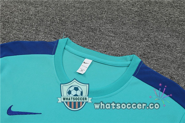 FC Barcelona Training T-Shirts + Shorts Cyan 2023-2024