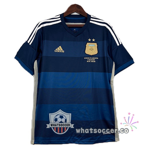 Argentina Retro Away Soccer Jerseys Blue Royal 2014