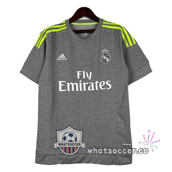Real Madrid Retro Away Soccer Jerseys Gray 2015-2016