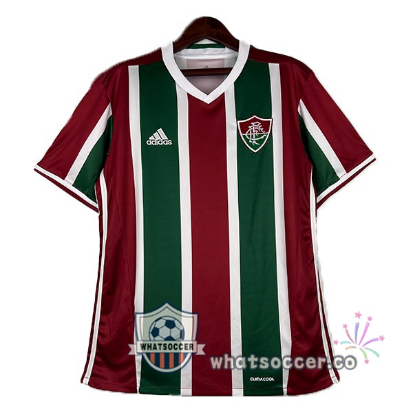 Fluminense Retro Home Soccer Jerseys Red Green 2016-2017