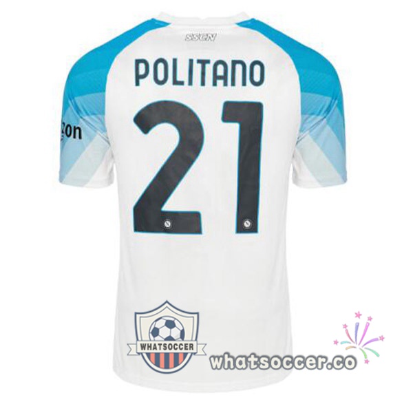 SSC Napoli (Politano 21) Face Game Soccer Jerseys Blue White 2022-2023