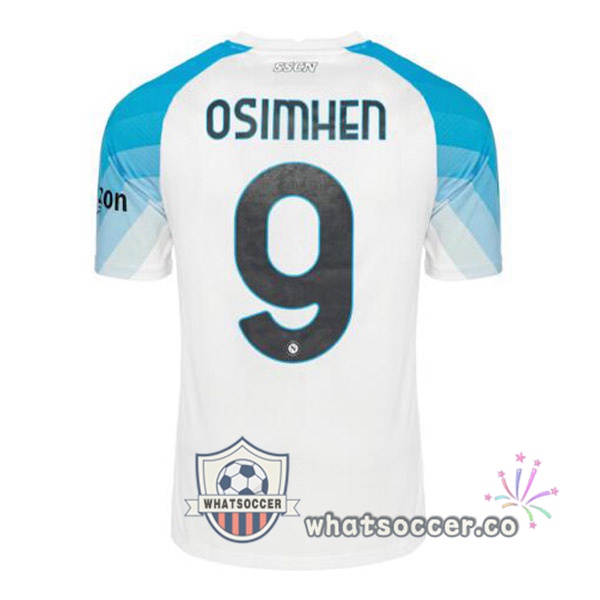 SSC Napoli (Osimhen 9) Face Game Soccer Jerseys Blue White 2022-2023