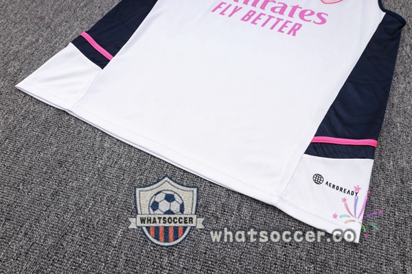 Arsenal + Shorts White Soccer Vest 2023-2024