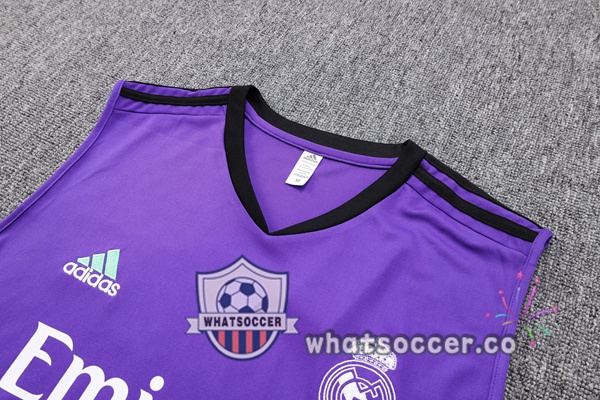 Real Madrid + Shorts Purple Soccer Vest 2023-2024